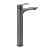 WELS Gun Metal Grey Round High Rise Basin Mixer Bathroom Vanity Faucet Tapware