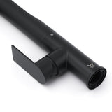 WELS Matte Black Round Kitchen Mixer Sink Tap Swivel Laundry Faucet Spout NEW