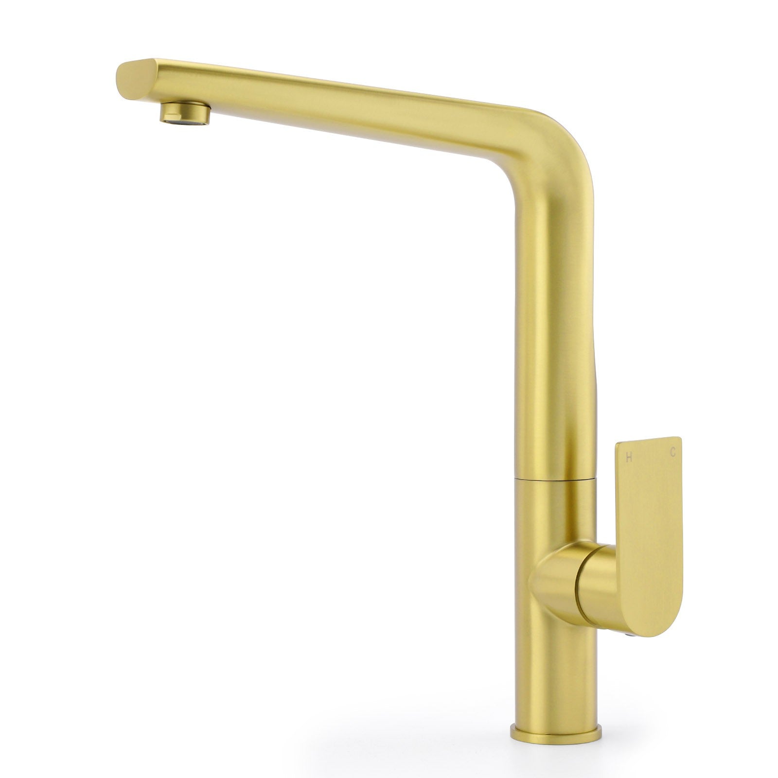NEW ARRIVAL WELS Brushed Gold Round Kitchen Mixer Sink Tap Laundry Faucet Spout
