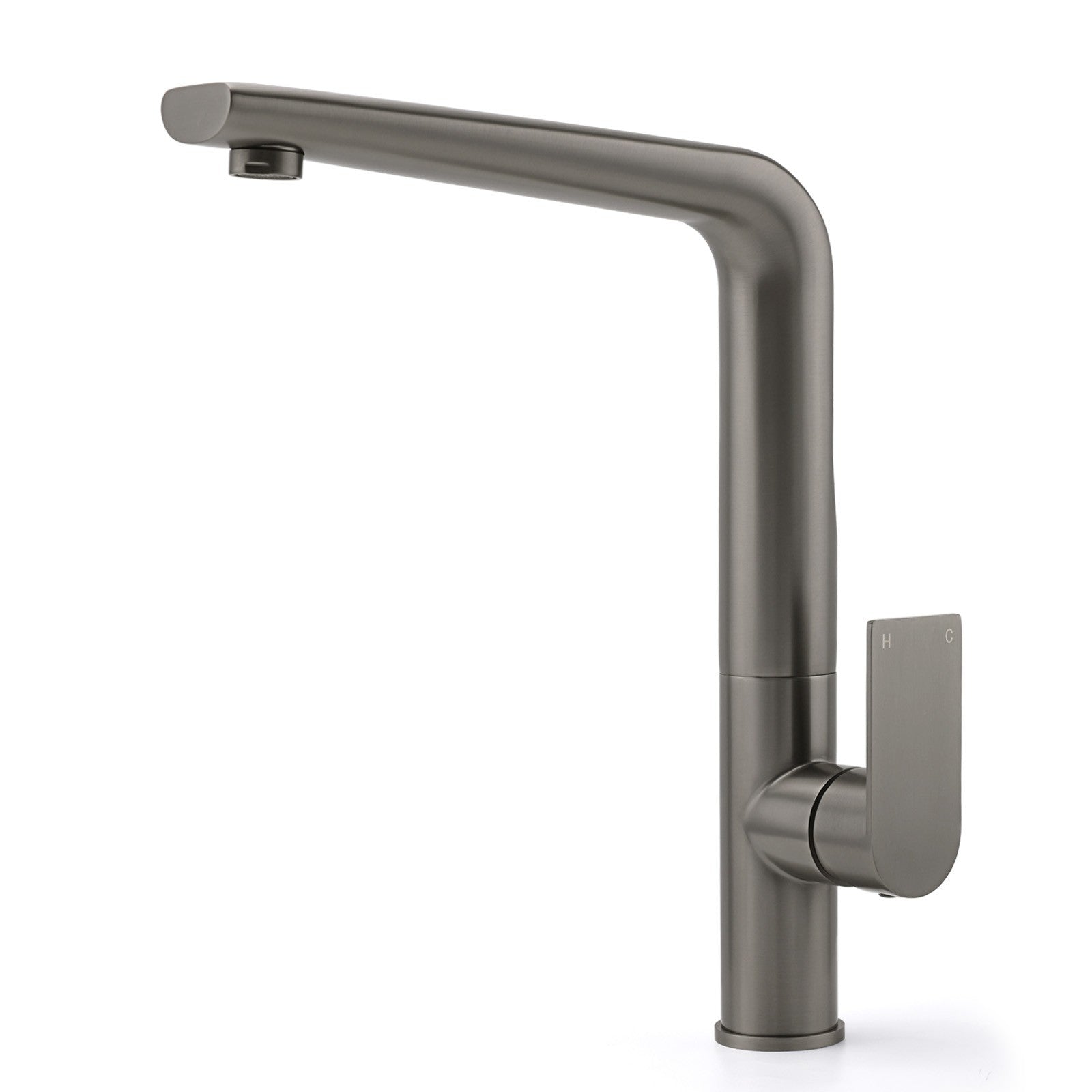 Luxury Gun Metal Round Kitchen Mixer Sink Tap Swivel Laundry Faucet Spout WELS