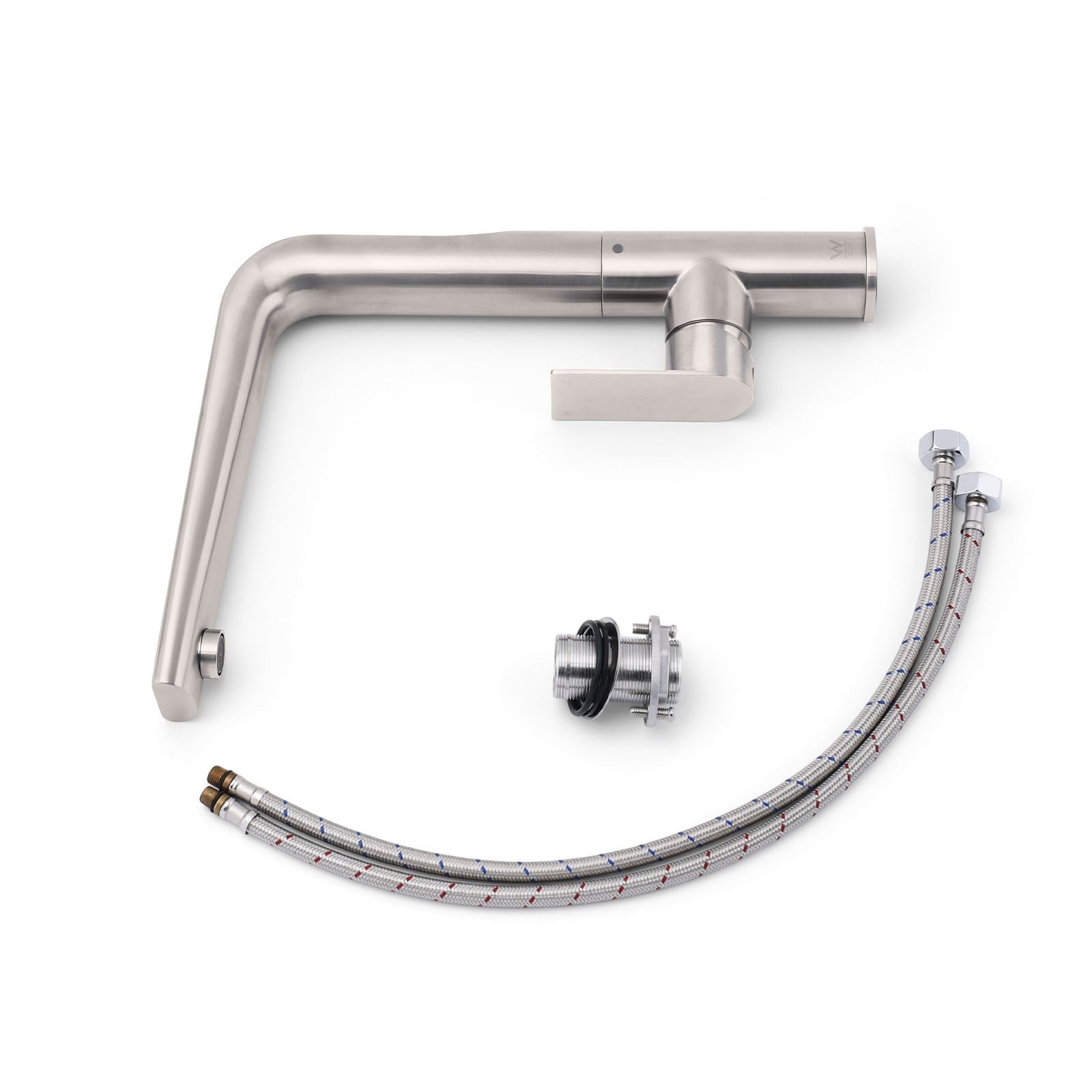 Brushed Nickel New Design Kitchen Mixer Sink Tap Laundry Faucet Swivel Spout