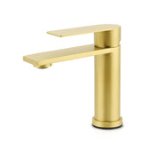 Shower Heads & Screens: WELS Brushed Gold Short Square Basin Mixer Vanity Sink Faucet Spout Laundry Tap
