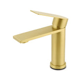 Shower Heads & Screens: WELS Brushed Gold Short Square Basin Mixer Vanity Sink Faucet Spout Laundry Tap
