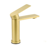 Shower Heads & Screens: WELS Brushed Gold Short Square Basin Mixer Vanity Sink Faucet Spout Laundry Tap