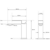 Shower Heads & Screens: WELS Brushed Gold Short Square Basin Mixer Vanity Sink Faucet Spout Laundry Tap