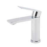 WELS Chrome Square Bathroom Short Basin Mixer Vanity Sink Faucet Tap Flat Lever