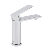 WELS Chrome Square Bathroom Short Basin Mixer Vanity Sink Faucet Tap Flat Lever
