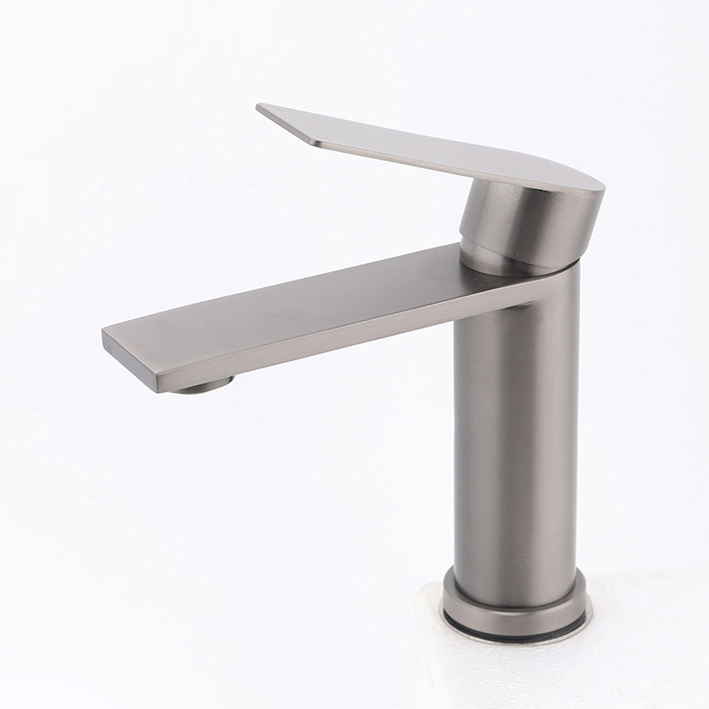 Shower Heads & Screens: Gun Metal Grey Bathroom Basin Mixer Vanity Sink Square Faucet Spout Laundry Tap