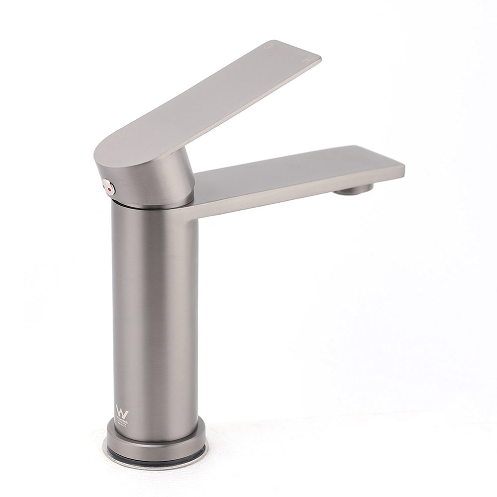 Shower Heads & Screens: Gun Metal Grey Bathroom Basin Mixer Vanity Sink Square Faucet Spout Laundry Tap