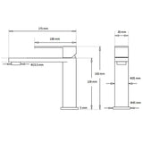 Shower Heads & Screens: Gun Metal Rounded Square Short Basin Mixer Vanity Sink Faucet Laundry Spout Tap
