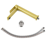 Brushed Gold Stainless Steel Tall Basin Mixer Vanity Sink Faucet Laundry Spout