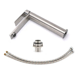 WELS Brushed Nickel Tall Basin Mixer Vanity Sink Faucet Spout 304SUS Laundry Tap