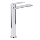 WELS Polished Chrome Tall Basin Mixer Vanity Sink Faucet Spout Laundry Flat Tap