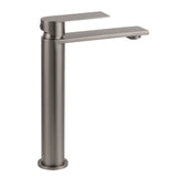 WELS Square Tall Flat Handle Basin Mixer Vanity Sink Faucet Spout Gun Metal Gey