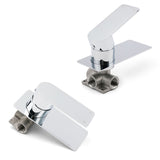 Chrome Square Lever Handle Shower Mixer Hot Cold Water Valve Watermark Standard