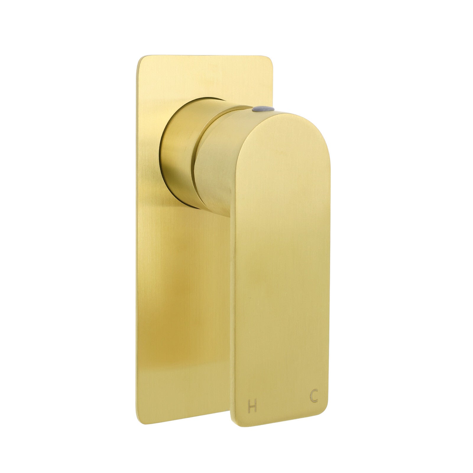 Rectangle Brushed Gold Shower Mixer Hot Cold Tapware Ceramic Cartridge Component
