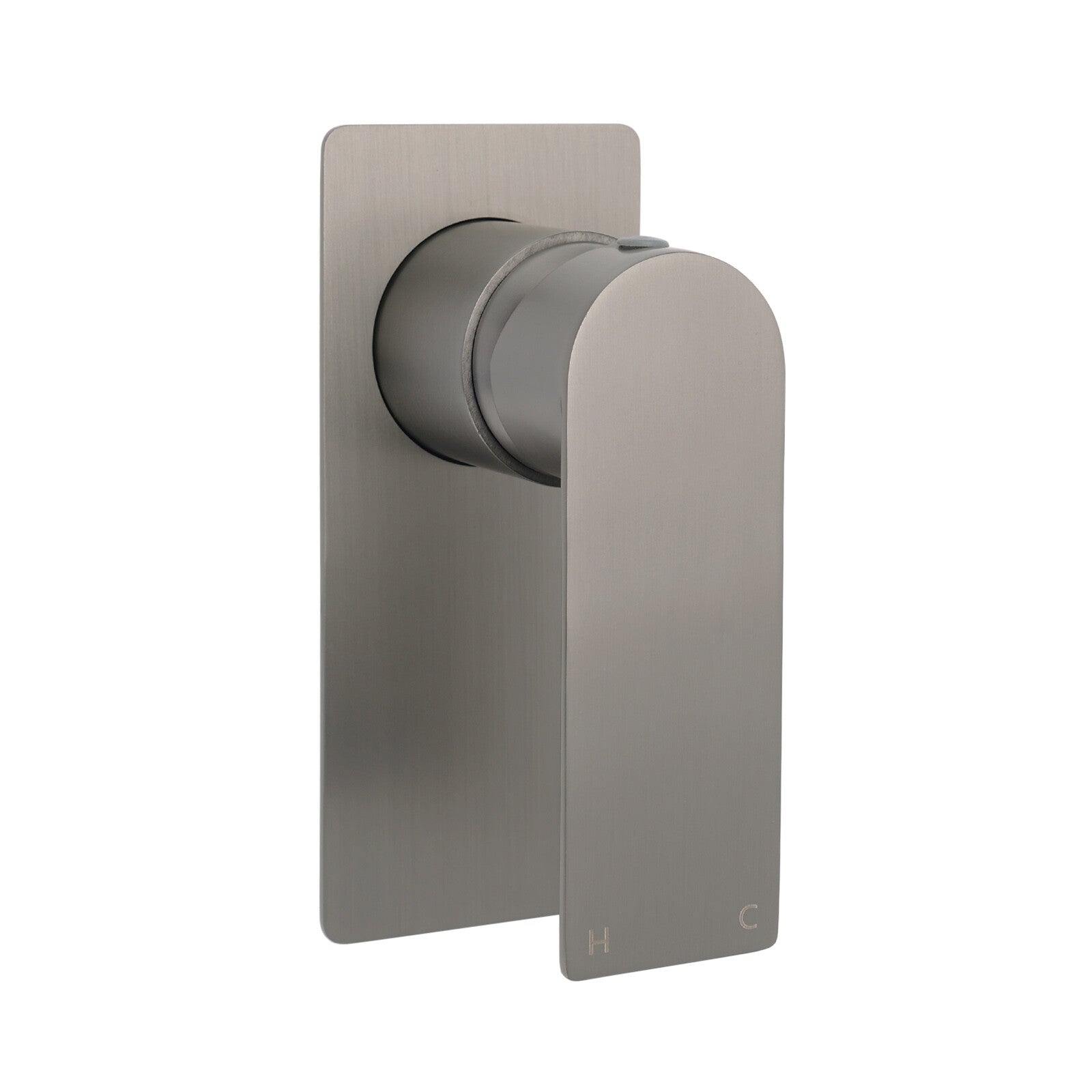 Gun Metal Rectangle Wall Shower Mixer Hot Cold Tap Set Ceramic Cartridge Valve