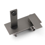 WELS 4.5L/m Gun Metal Square Wall Mount Basin Mixer Laundry Faucet Tap Spout Set