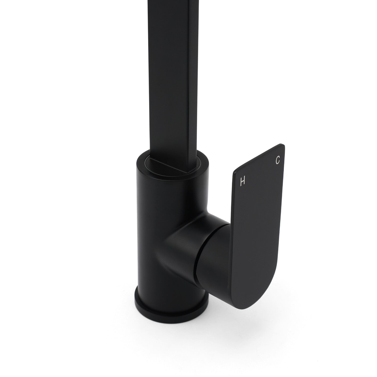 WELS Matte Black High Rise Gooseneck Kitchen Sink Laundry Mixer Faucet Tapware