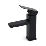 Shower Heads & Screens: WELS Classic Square Matt Black Basin Mixer Vanity Laundry Sink Faucet Tap Outlet