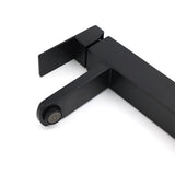 Matt Black Tall Square Basin Mixer Vanity Laundry Counter Sink Faucet Tap Outlet