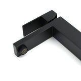 Shower Heads & Screens: Matt Black Square Basin Counter Flick Mixer Tap Bathroom Vanity Faucet Outlet