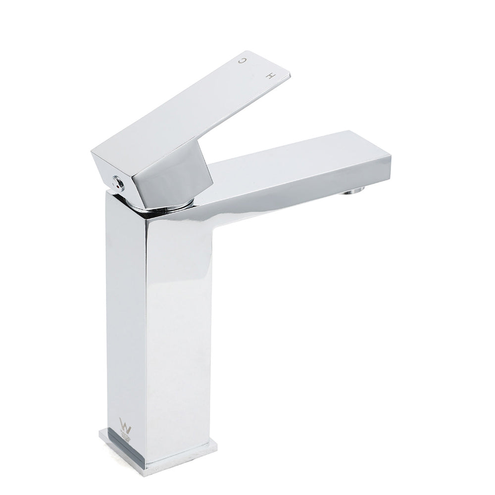 WEL Standard 6L/min Square Basin Vessel Mixer Faucet Tap, Chrome