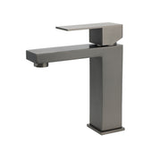 Shower Heads & Screens: Gun Metal Square Cubic Basin Mixer Faucet Hot Cold Tap Kitchen Laundry Vanity Set