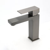 Shower Heads & Screens: Gun Metal Square Cubic Basin Mixer Faucet Hot Cold Tap Kitchen Laundry Vanity Set
