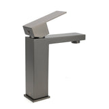 Shower Heads & Screens: Gun Metal Square Cubic Basin Mixer Faucet Hot Cold Tap Kitchen Laundry Vanity Set