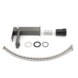 Shower Heads & Screens: Gun Metal Square Cubic Basin Mixer Faucet Hot Cold Tap Kitchen Laundry Vanity Set