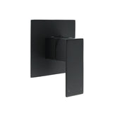 Shower Heads & Screens: Matt Black Square Shower Mixer Hot Cold Tap Ceramic Cartridge Spindle Watermark