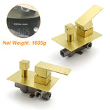 Shower Heads & Screens: Watermark 1/2 Inch Shower Mixer Diverter Brushed Gold Square Stainless Steel Set