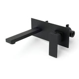 Shower Heads & Screens: Matt Black Basin Mixer Bathroom Tub Faucet Wall Mount Tap Hot Cold Water Spout
