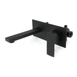 Shower Heads & Screens: Matt Black Basin Mixer Bathroom Tub Faucet Wall Mount Tap Hot Cold Water Spout