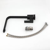 Shower Heads & Screens: Matt Black Square Gooseneck 360 Swivel Laundry Sink Kitchen Mixer Faucet Tapware
