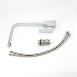 WELS Chrome Square Gooseneck Spout Swivel Laundry Sink Kitchen Mixer Faucet Tap