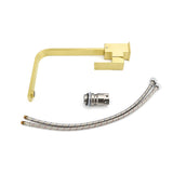 Shower Heads & Screens: WELS Brushed Gold Gooseneck 360º Swivel Laundry Sink Kitchen Mixer Faucet Tap