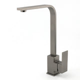 Shower Heads & Screens: WELS Gun Metal Square Gooseneck Swivel Laundry Kitchen Mixer Faucet Sink Tap Set