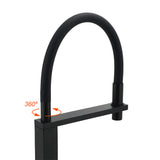 Shower Heads & Screens: Matt Black Swivel Kitchen Sink Basin Mixer Swivel Faucet Tapware Pull Out Spout