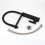 Shower Heads & Screens: Matt Black Swivel Kitchen Sink Basin Mixer Swivel Faucet Tapware Pull Out Spout