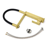 Shower Heads & Screens: Brushed Gold Tall Kitchen Sink Basin Mixer Swivel Faucet Tap Pull Out Spout Head