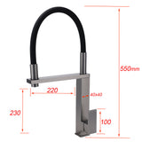Shower Heads & Screens: Gun Metal Tall Kitchen Sink Basin Mixer Swivel Faucet Tap Pull Out Spout Head