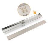 Shower Heads & Screens: 304 Stainless Steel 600mm Tile Insert Linear Shower Grate Floor Drain 50mm Waste