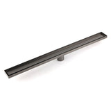 Shower Heads & Screens: Gun Metal Tile Insert 600mm Linear Shower Grate Floor Drain 50mm Waste Outlet
