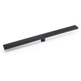 Shower Heads & Screens: Matt Black 800mm Strip Fence Shower Grate Floor Drain Central 50mm Waste Outlet