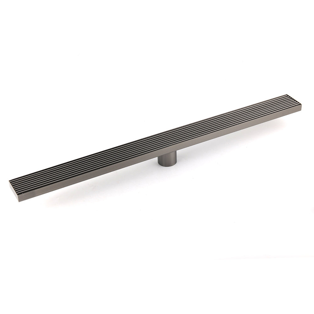 Watermark Gun Metal 800mm Strip Fence Linear Shower Grate Floor Drain 50mm Waste
