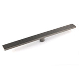Shower Heads & Screens: Watermark Gun Metal 800mm Strip Fence Linear Shower Grate Floor Drain 50mm Waste