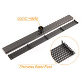 Shower Heads & Screens: Watermark Gun Metal 800mm Strip Fence Linear Shower Grate Floor Drain 50mm Waste