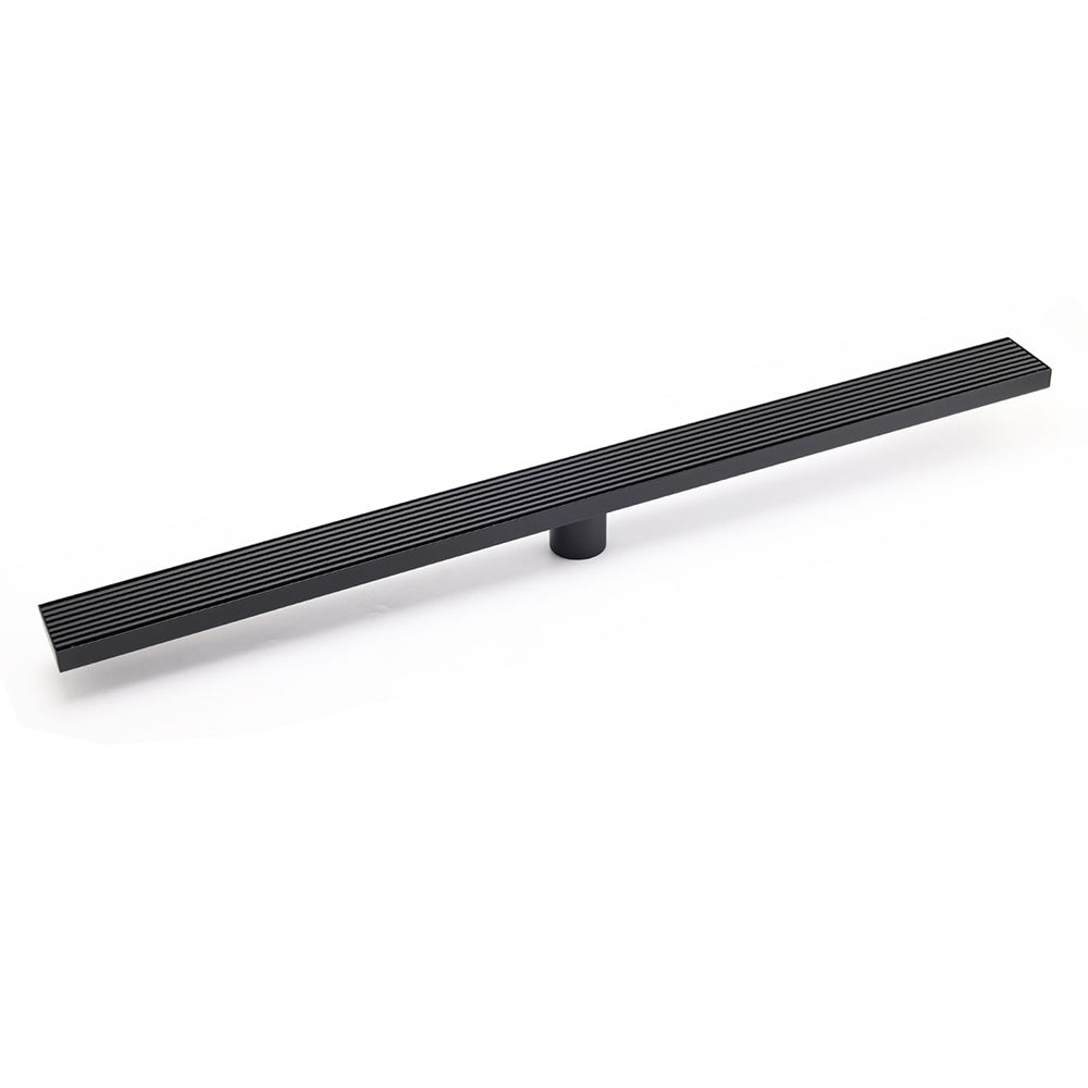 Shower Heads & Screens: Matt Black 900mm Long Strip Fence Shower Grate Floor Drain 50mm Waste Watermark